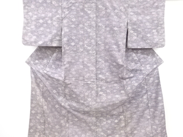 JAPANESE KIMONO / ANTIQUE KIMONO / SILK / TSUMUGI / WOVEN FLOWER